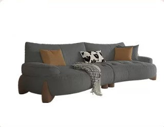 Versatile Sofa: Beige, Dark Yellow, Gray, Green - Light Pine & Oak Wood Options hatx-1023