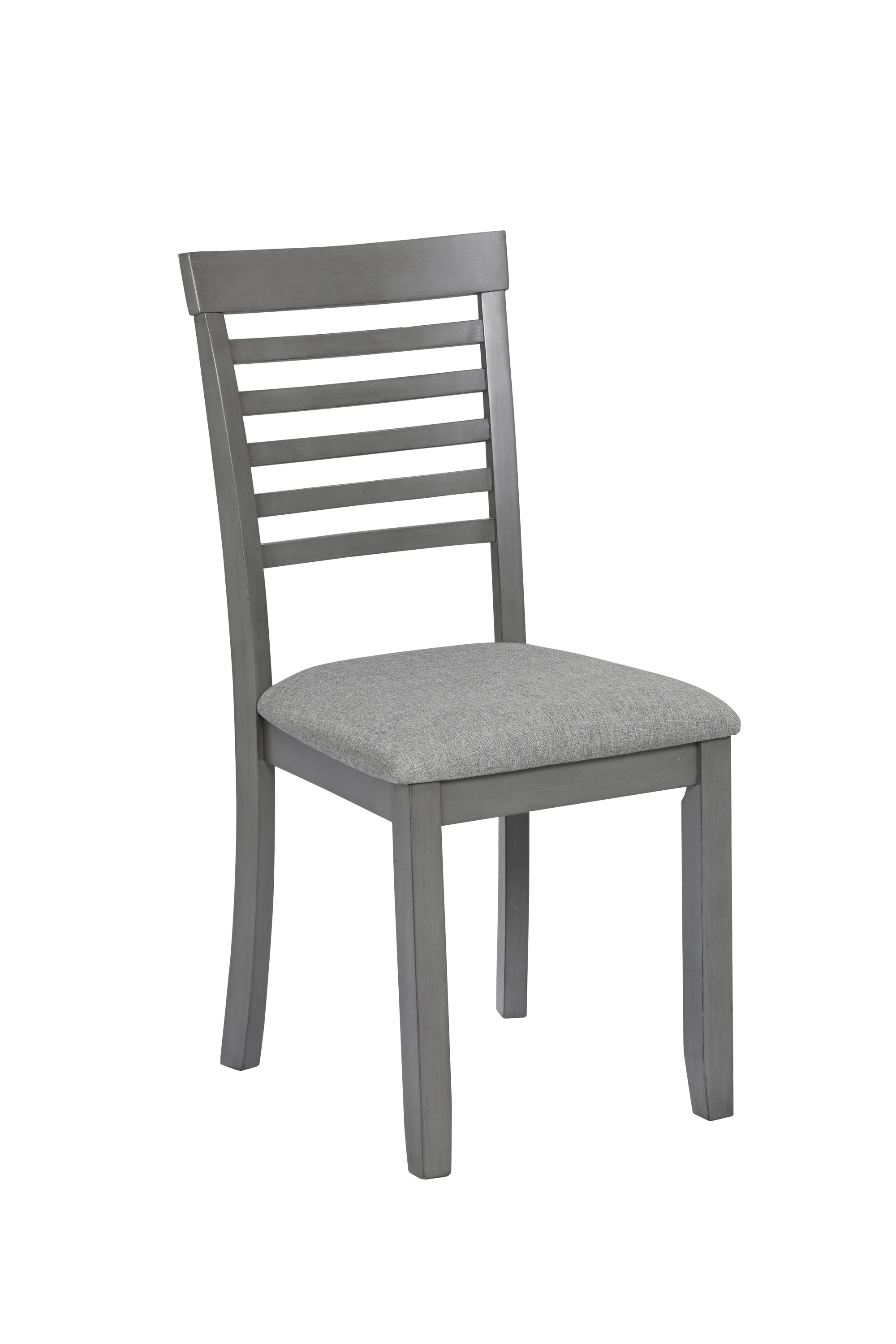 Wooden Dining Chairs Set of 4, Kitchen Chair with Padded Seat, Upholstered Side Chair for Dining Room, Living Room, Gray