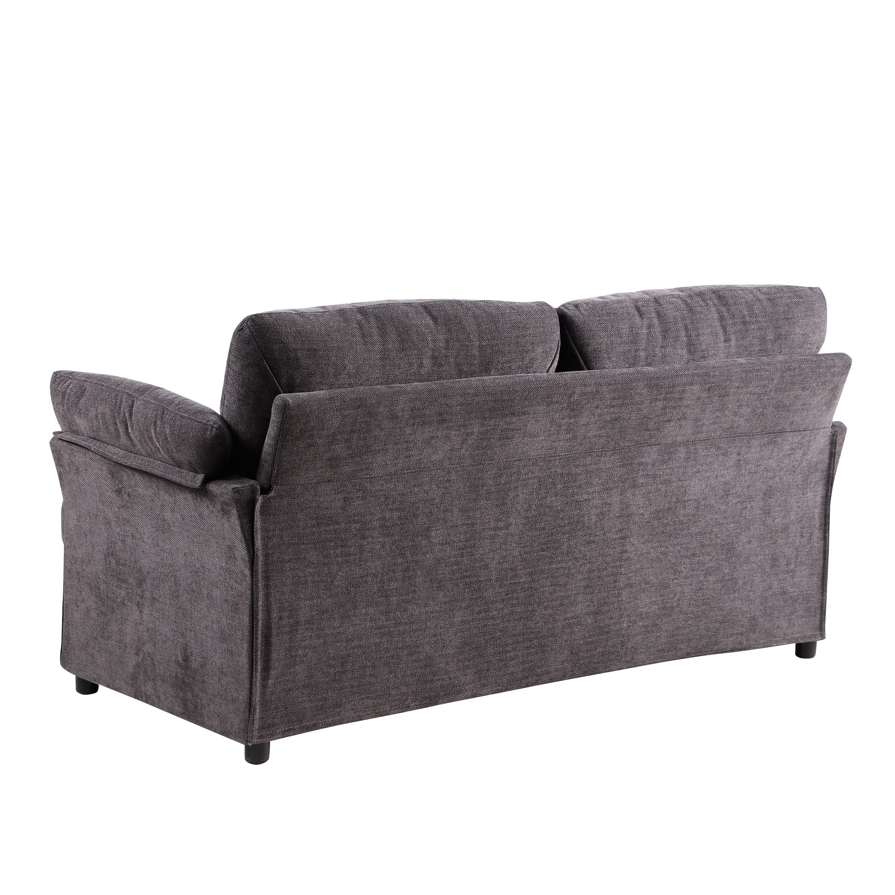 Dark Gray Loveseat Chenille Sofa for Living Room