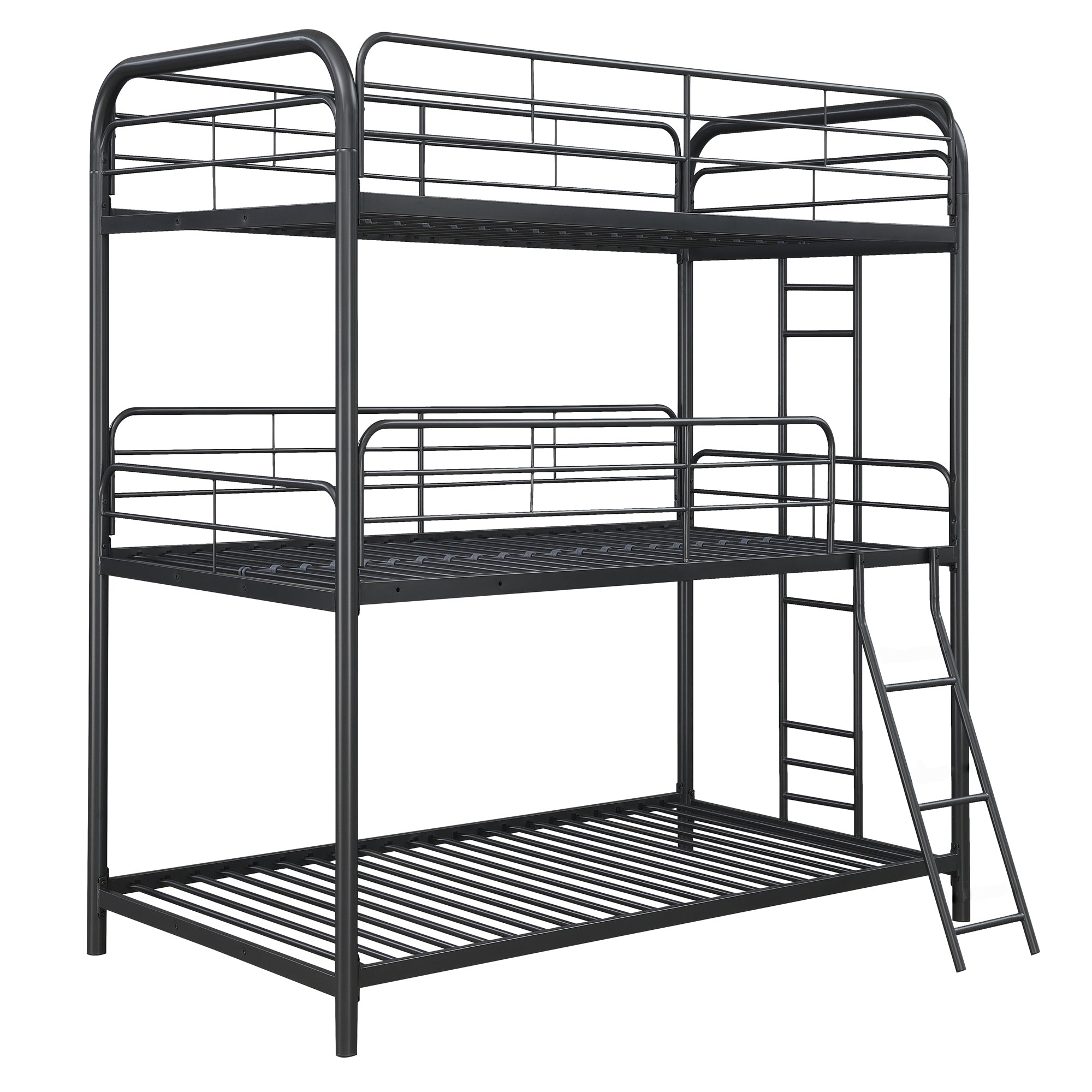 Furniture   Triple Bunk Bed, Twin/Twin/Twin, black