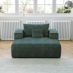 55-inch Chenille Sponge Sofa Lounge Chair,No Assembly Required,Fluffy Modern Sleeper Chair for Indoor Living Room Bedroom