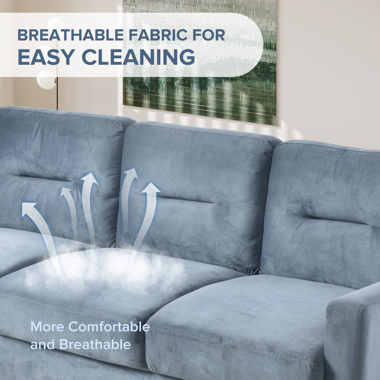 Comfy Sectional Sofa for Small Spaces, Home, or Office Use