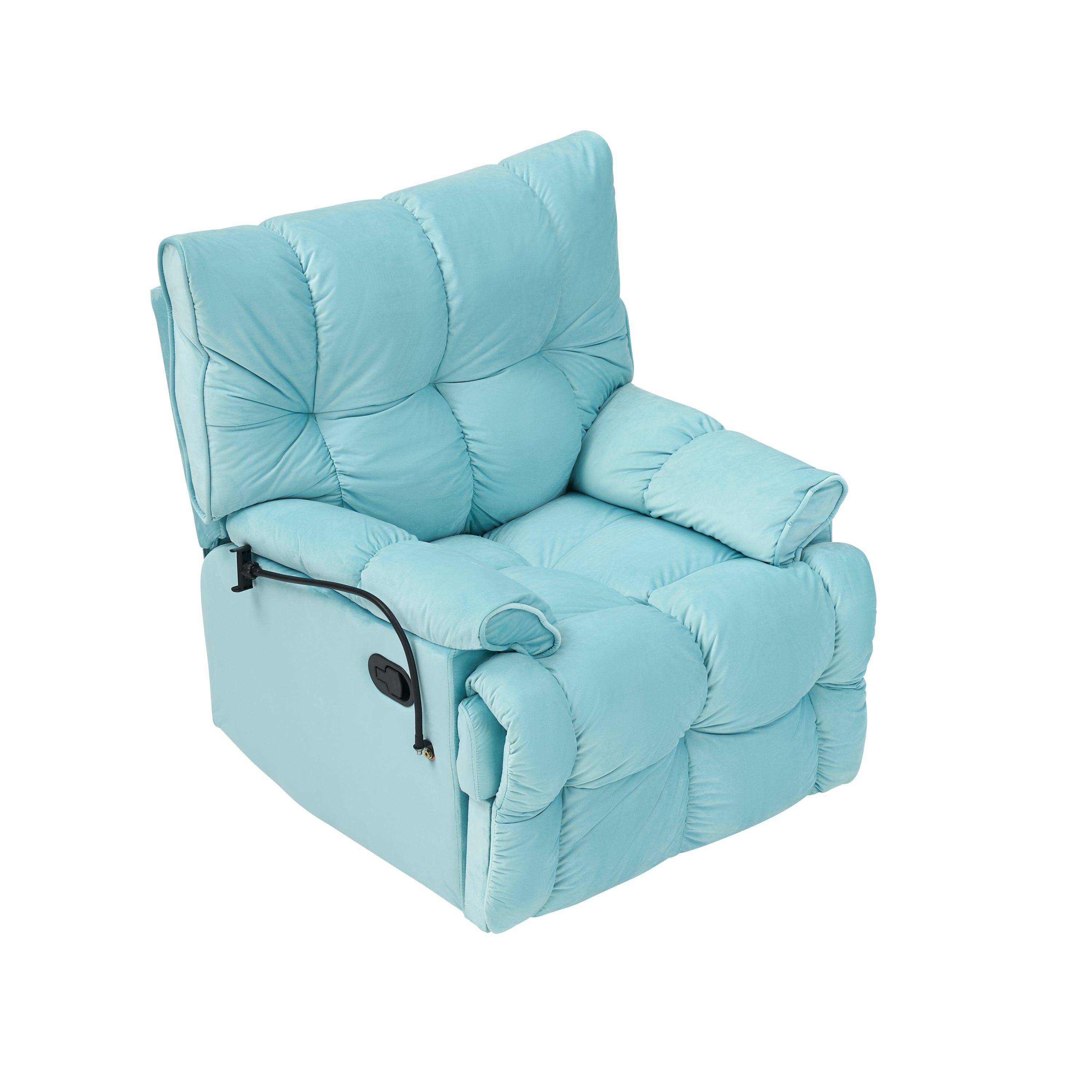 Single chair cyan comfortable seat, the seat is soft and comfortable, suitable for small living room space single sofa