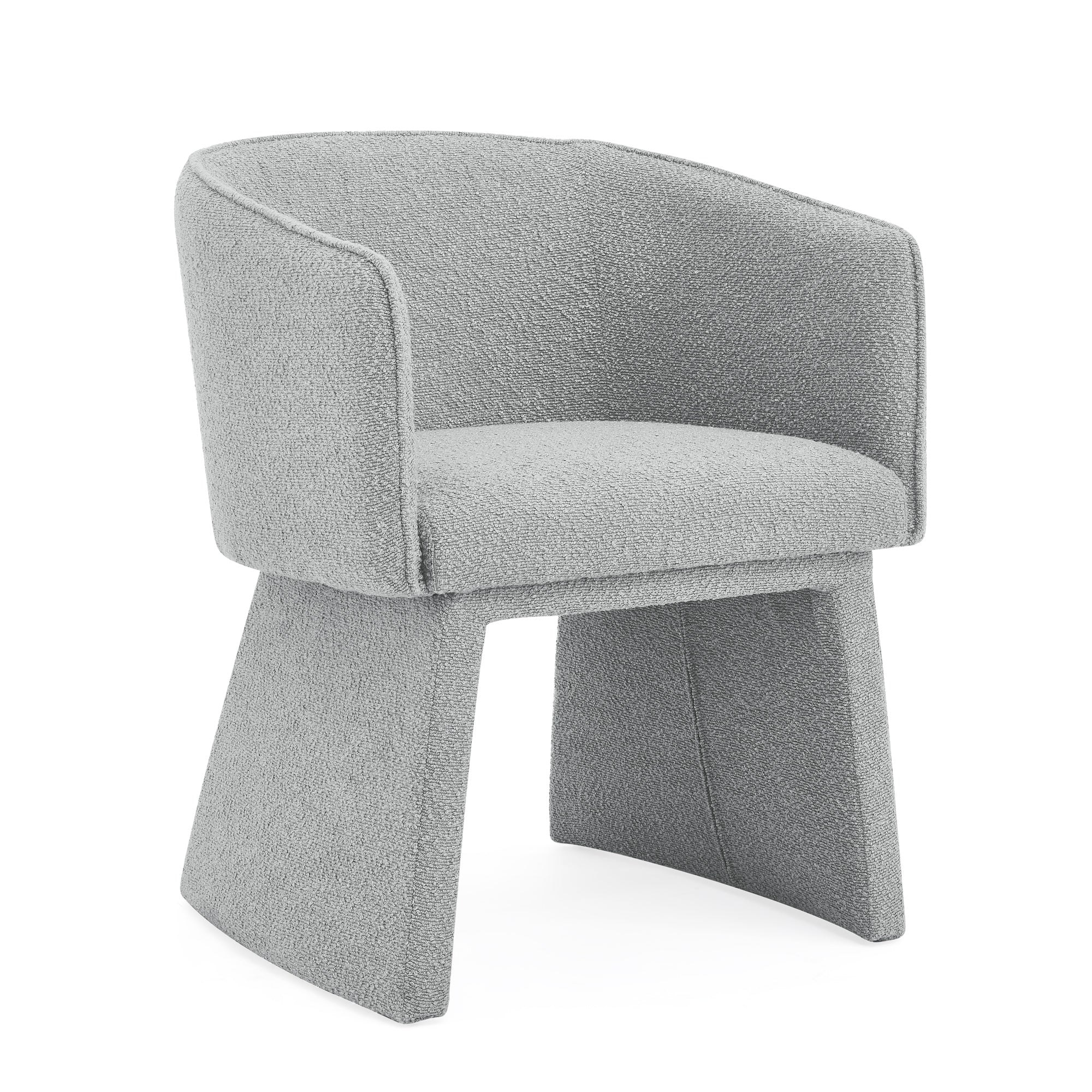 Modern style simple and elegant chair, grey leisure chair, suitable for dining/bedroom/living room/reception desk (assembly required)-Grey