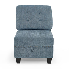 Single Chair for Modular Sectional,Navy(26.5"x31.5"x36")