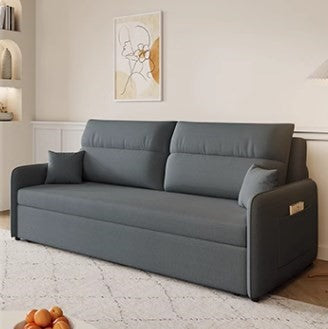 Stylish Multi-Color Sofa in Khaki, Light Gray, Dark Blue, and Brown with Wood Frame and Cotton-Linen Fabric fsx-1003