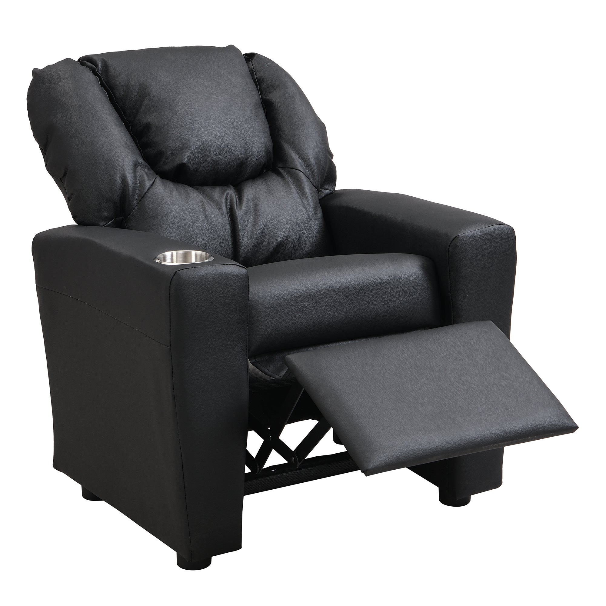 Kids Recliner Chair  Black PVC