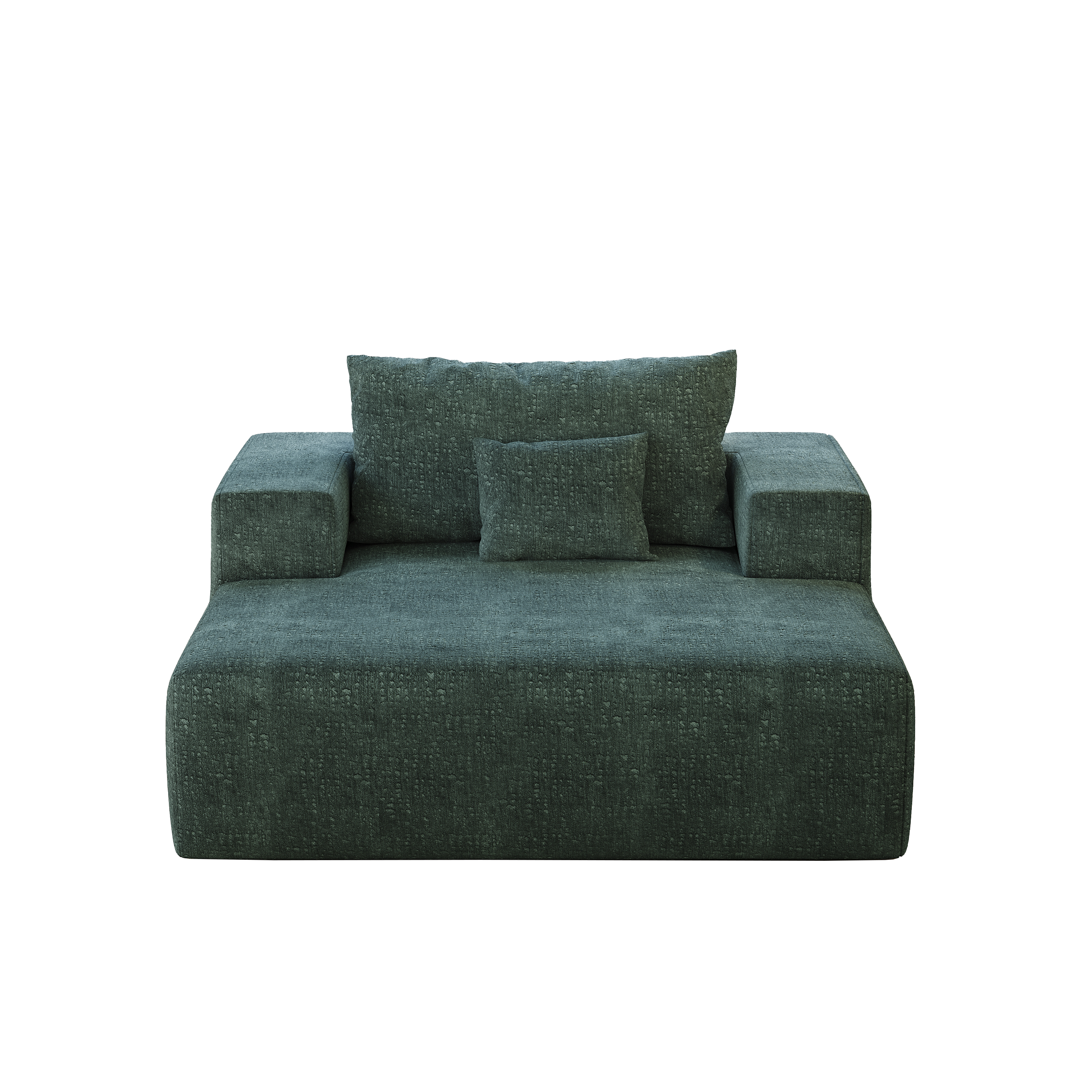 55-inch Chenille Sponge Sofa Lounge Chair,No Assembly Required,Fluffy Modern Sleeper Chair for Indoor Living Room Bedroom