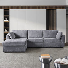 modular GREY  sofa  fabric,  simple and grand, the seat and back is very soft. this is also a KNOCK DOWN sofa