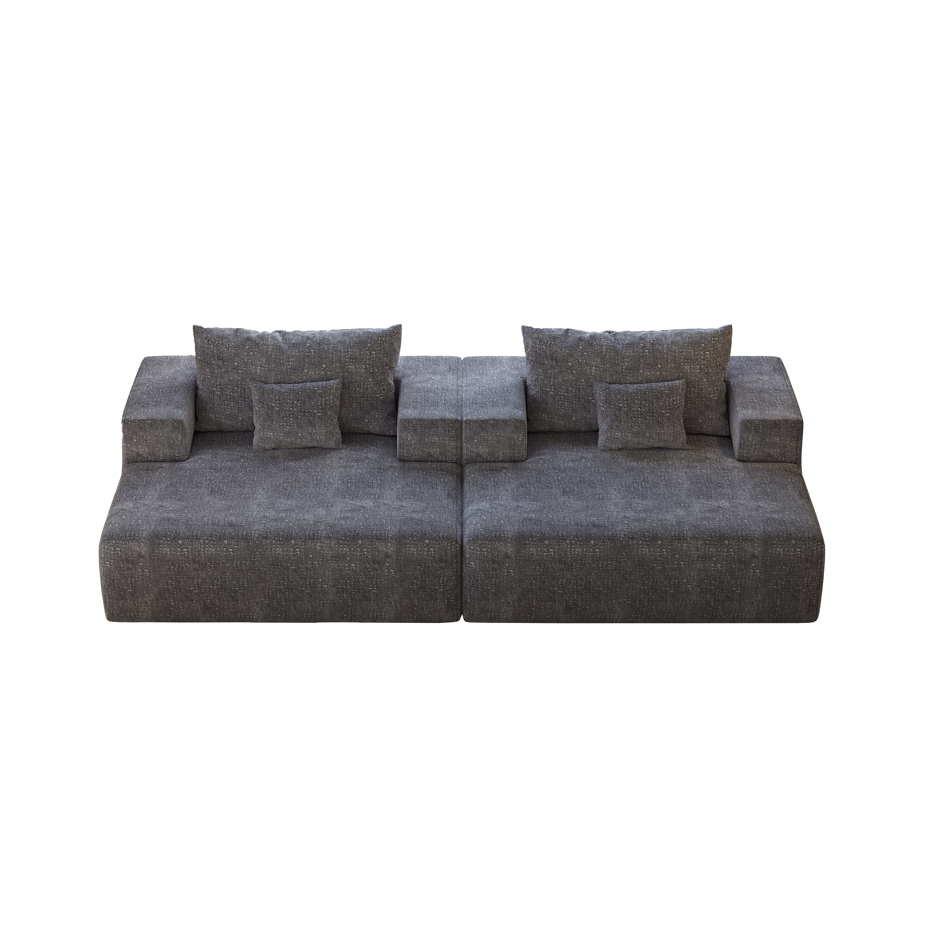55-inch Chenille Sponge Sofa Lounge Chair,No Assembly Required,Fluffy Modern Sleeper Chair for Indoor Living Room Bedroom