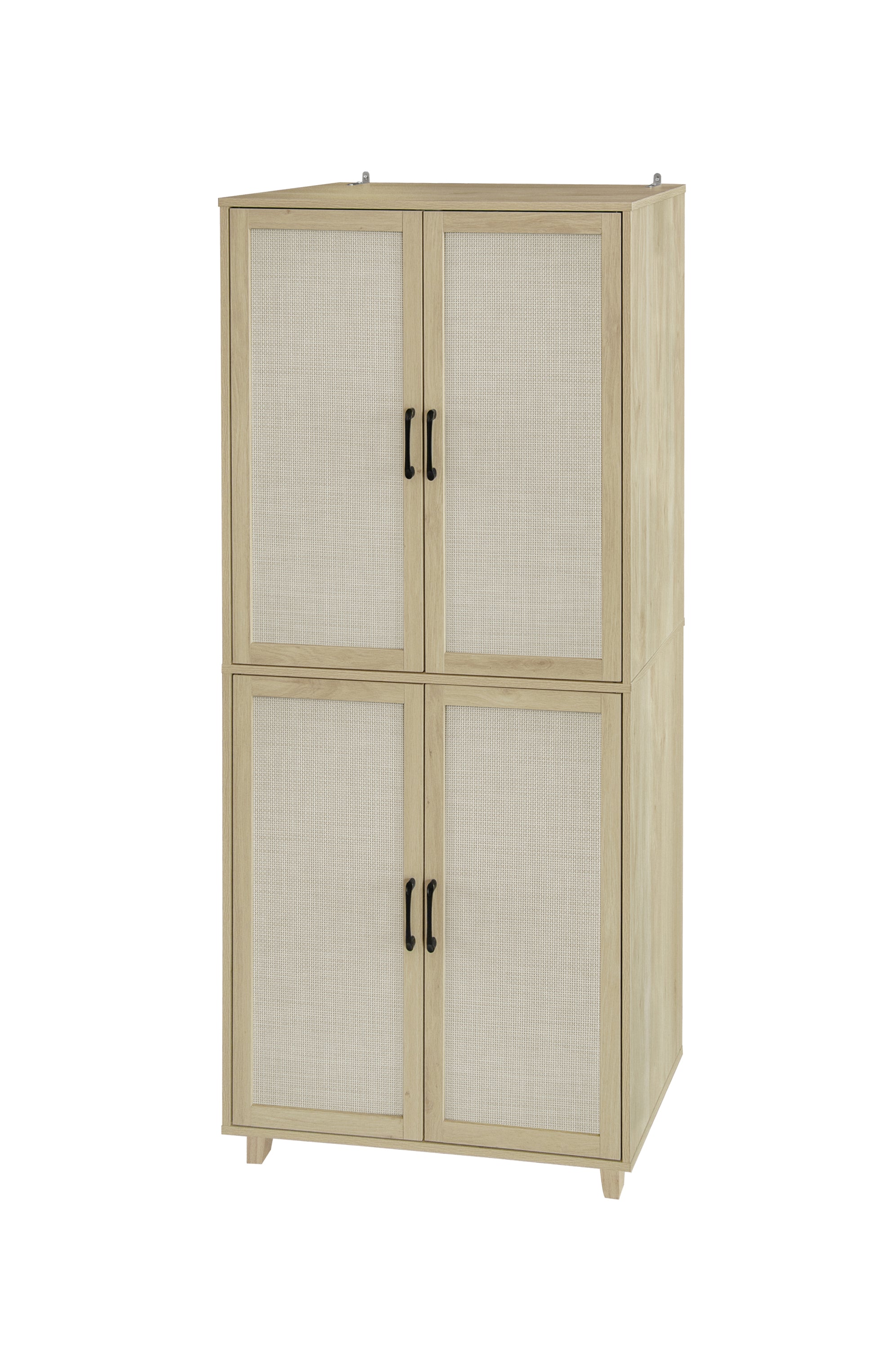 4 Door Cabinet, with 4 Adjustable Inner Shelves, Storage Cabinet