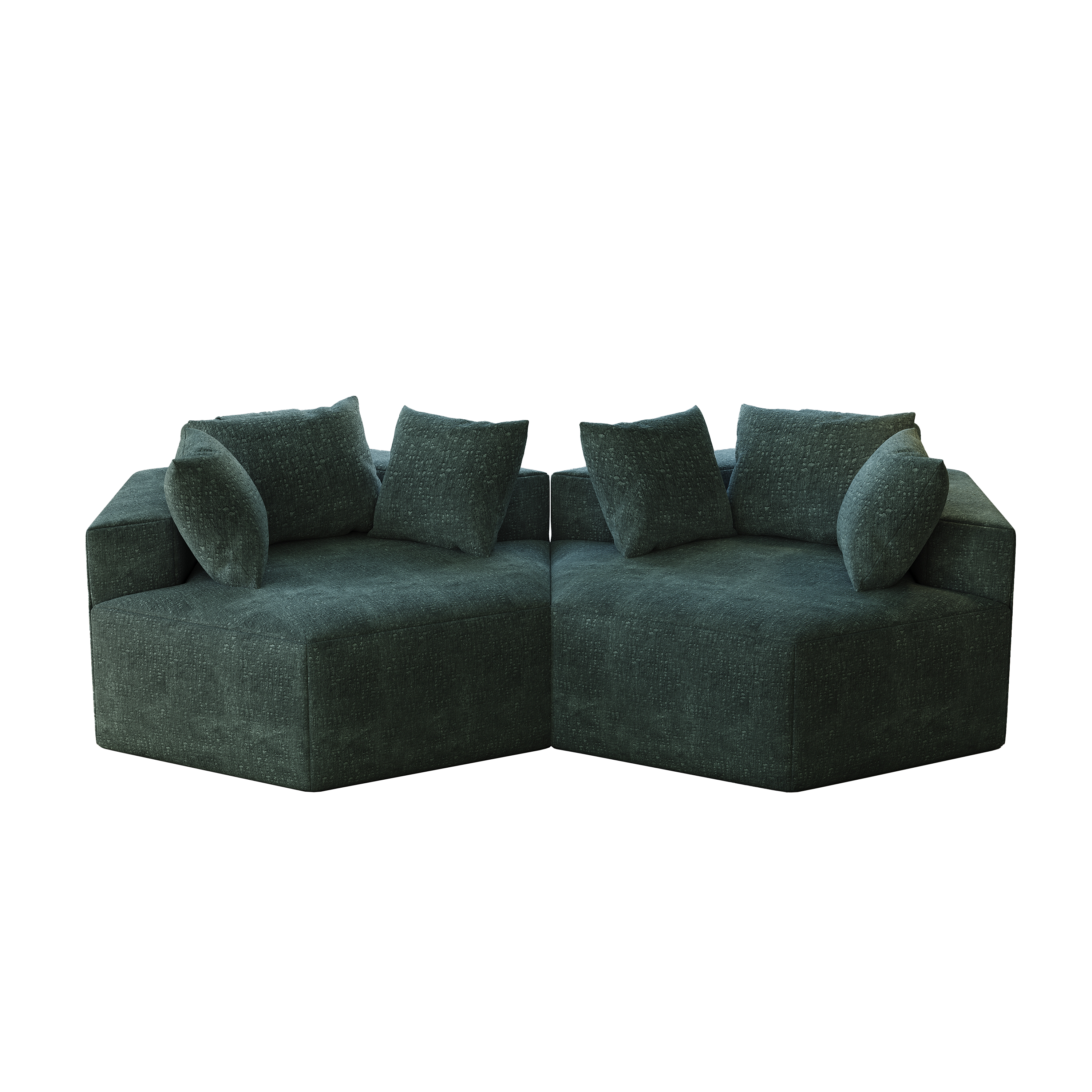 54''L Chenille Sponge single sofa,No Assembly Required,Fluffy Modern Sleeper Chair for Living room, Bedroom, Lounge and Projection Room