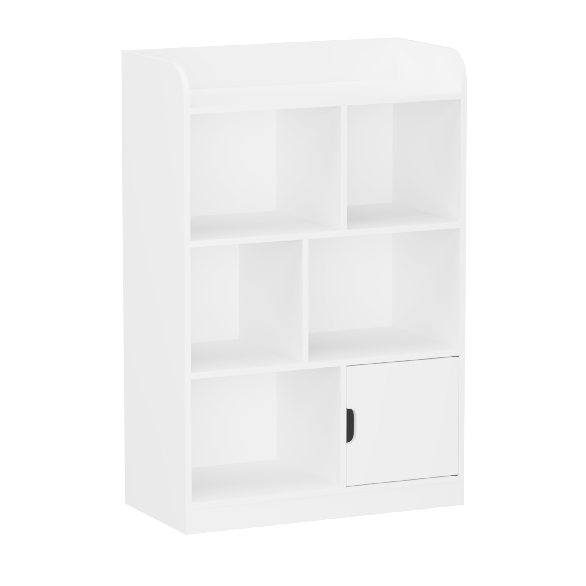 Kids Bookcase, Bookshelf with 6 Compartments, Freestanding Shelves and Cube Organizer, for Bedroom Living Room Office Closet School in White