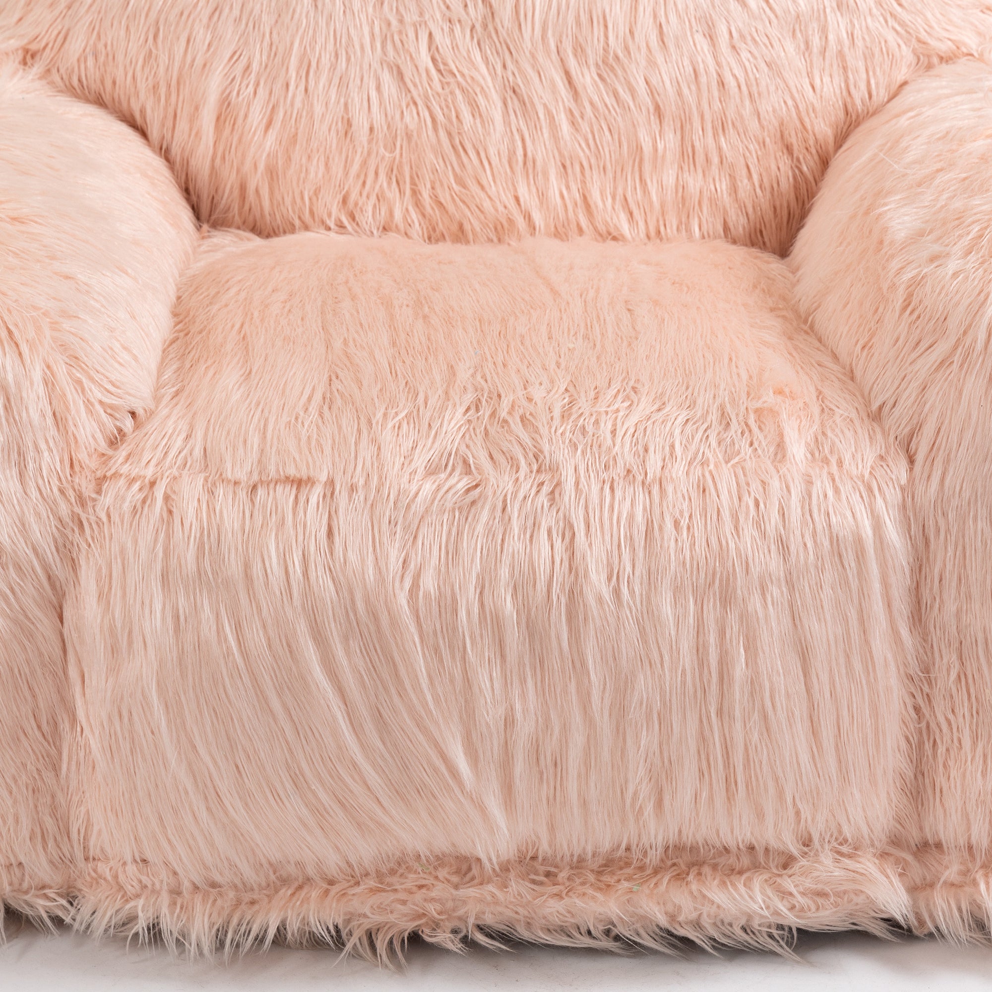 Bean bag chair lazy long hair sofa bean bag chair adult, teen high density foam filled modern focus chair comfortable living room, bedroom chair