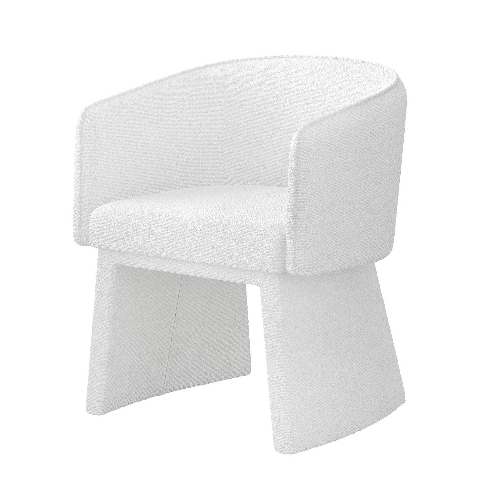 Modern style simple and elegant chair, white leisure chair, suitable for dining/bedroom/living room/reception desk (assembly required)-White