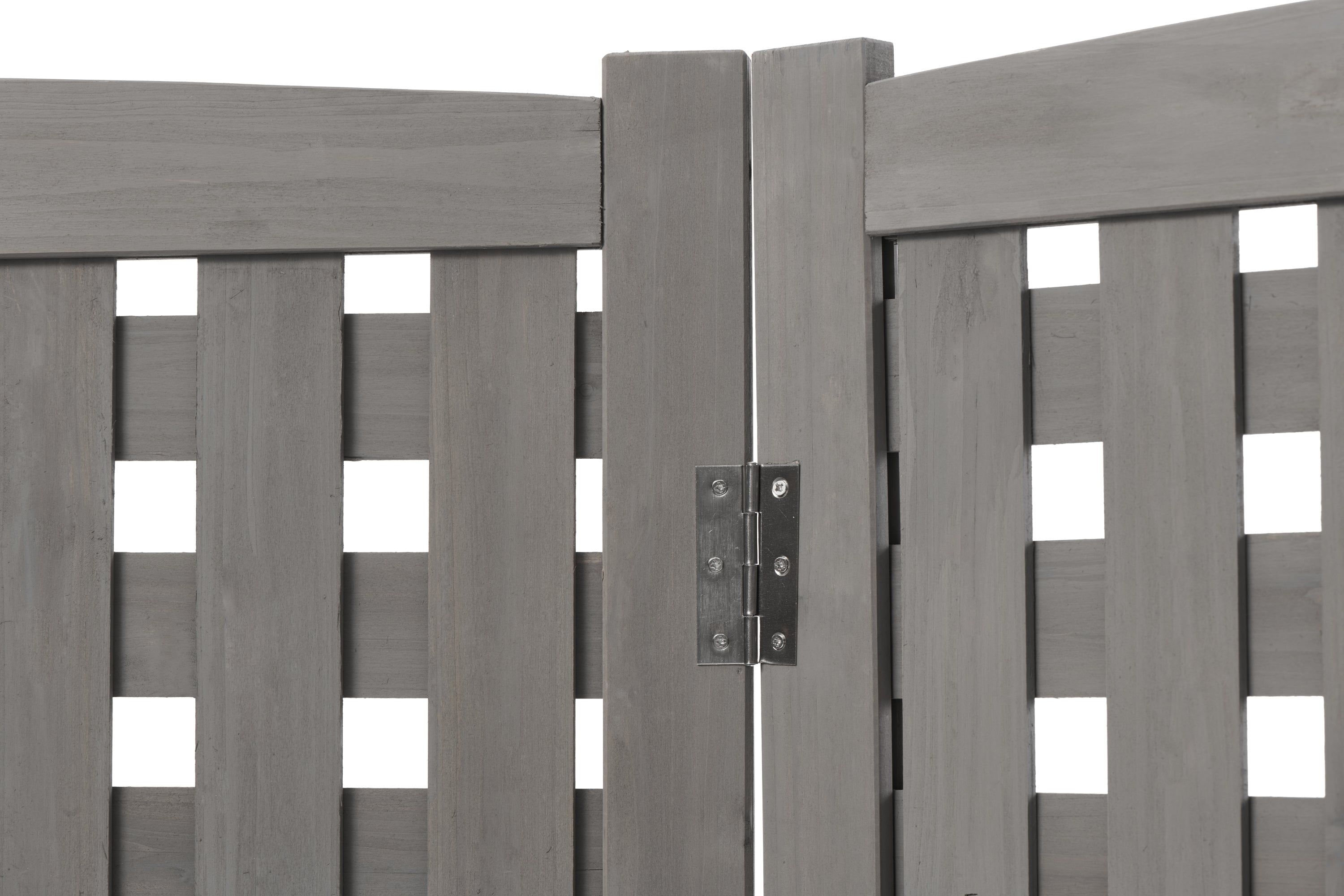 Gray Cedar AC Fence Screen – 3-Panel Privacy Enclosure for AC & Trash (32"W x 38"H)