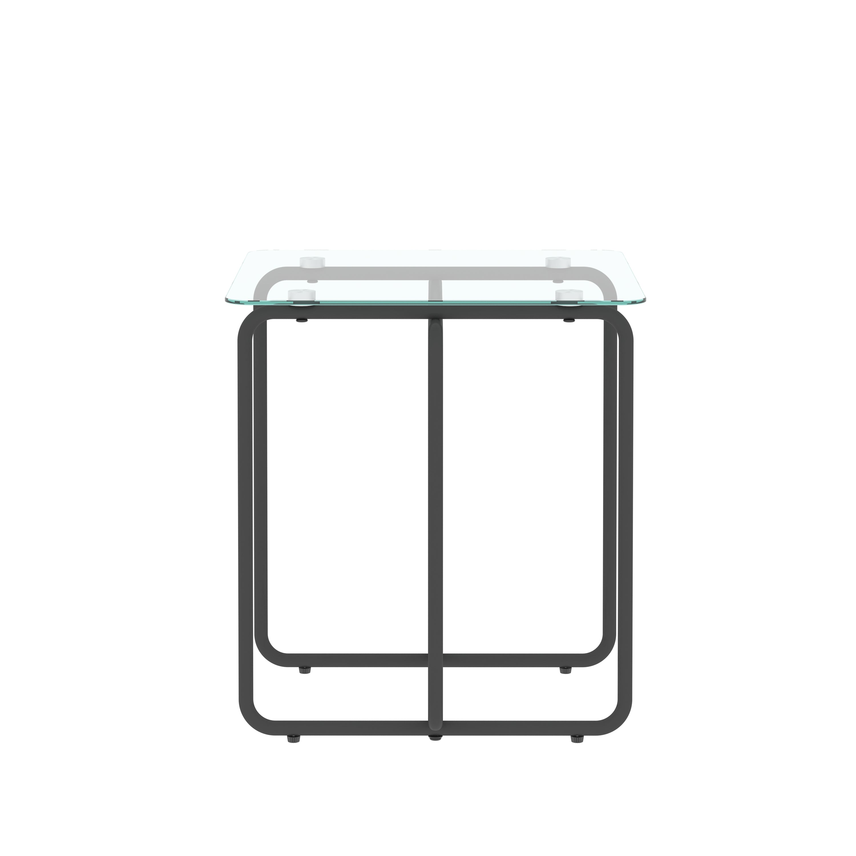 Modern Tempered Glass Coffee Table End Table Side Table for Living Room,bedroom, Transparent