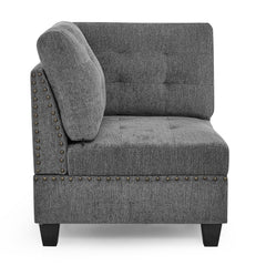 Corner Sofa for Modular Sectional,Grey Chenille (31.5"x31.5"x36.5")