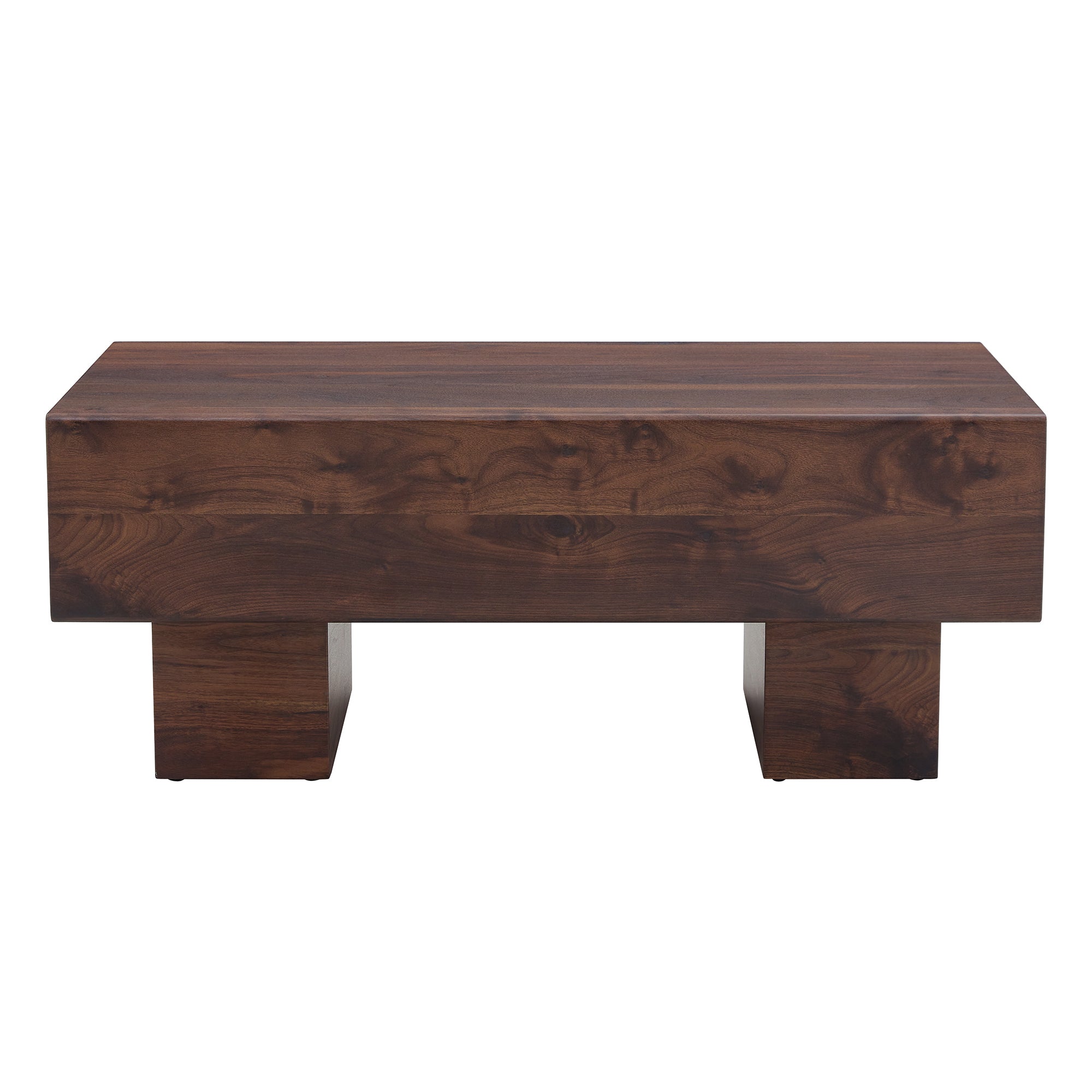 43.3" Rectangular Brown MDF Coffee Table - Practical for Living Rooms