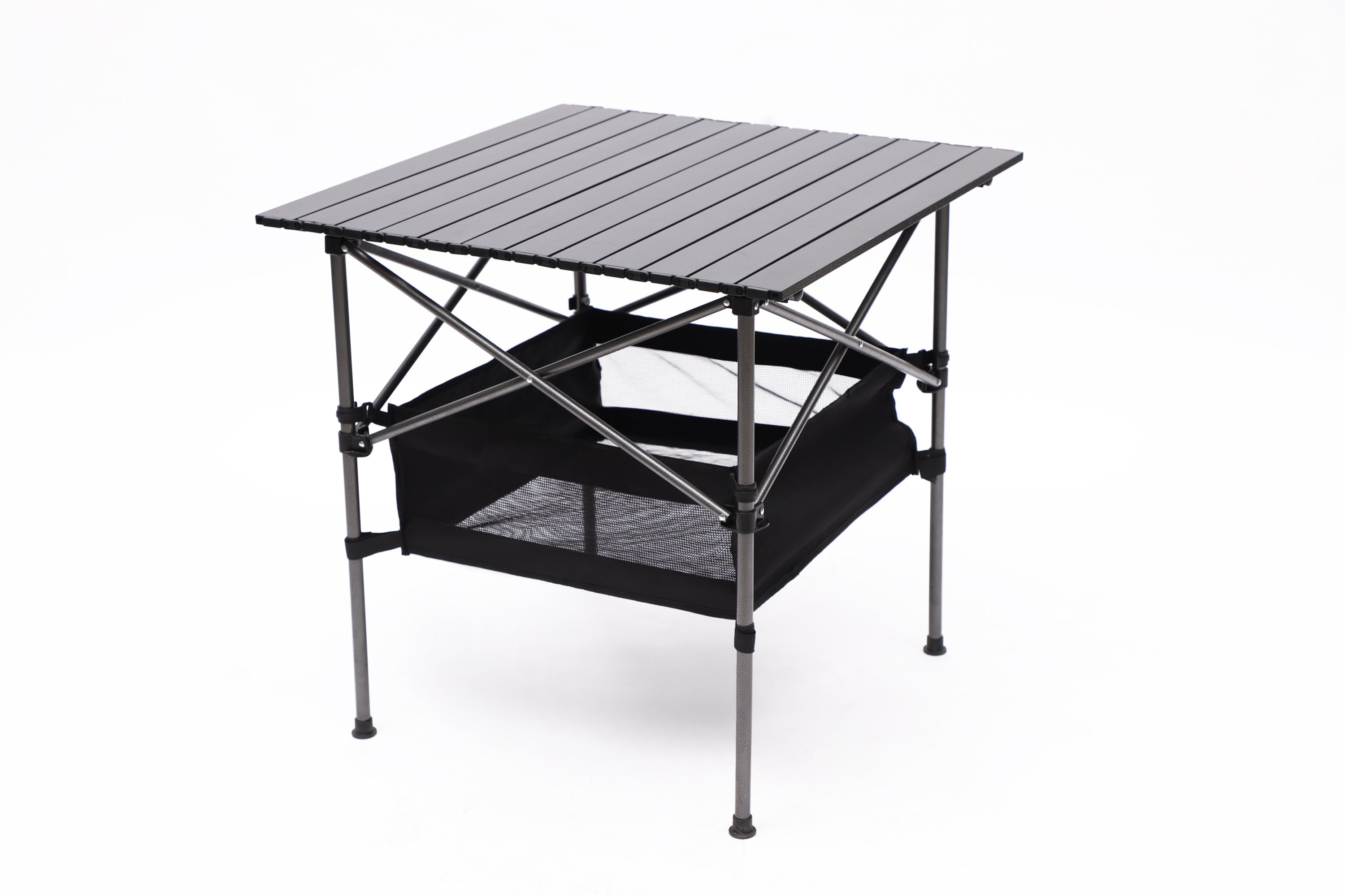 3-Piece Folding Table Chairs Set for Camping, Patio, Backyard & BBQ - Black/Green