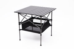 3-Piece Folding Table Chairs Set Patio Garden for Camping, BBQ & Backyard, Black/Blue