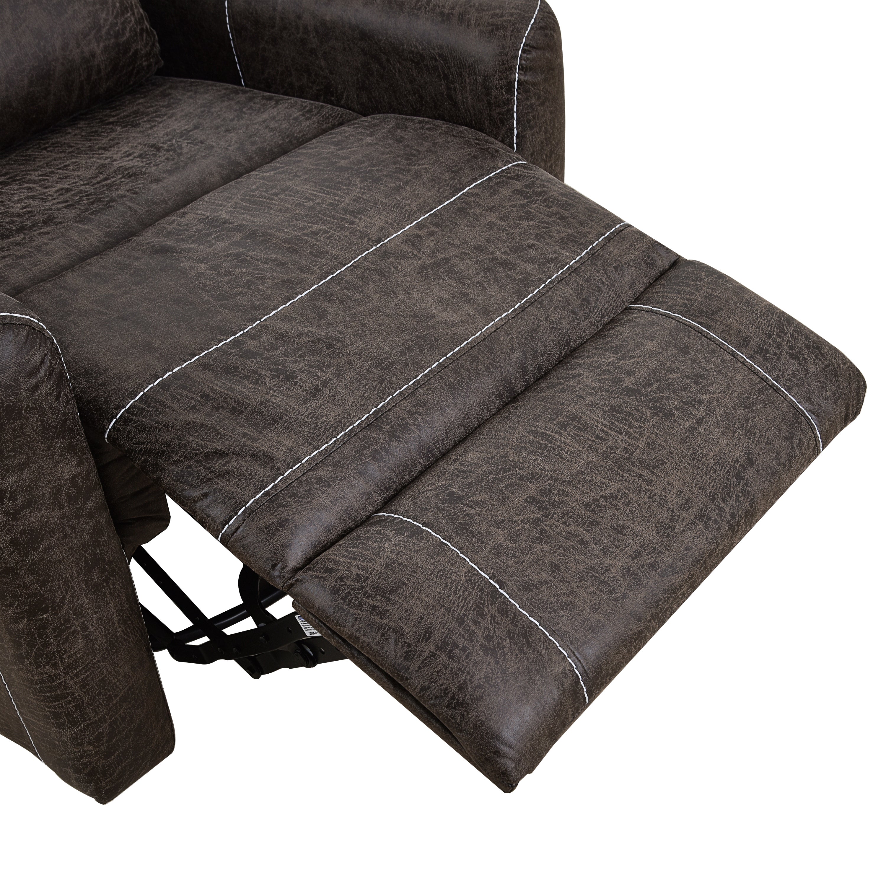 Swivel Rocker Recliner Chair, Manual Glider for Nursery – Brown