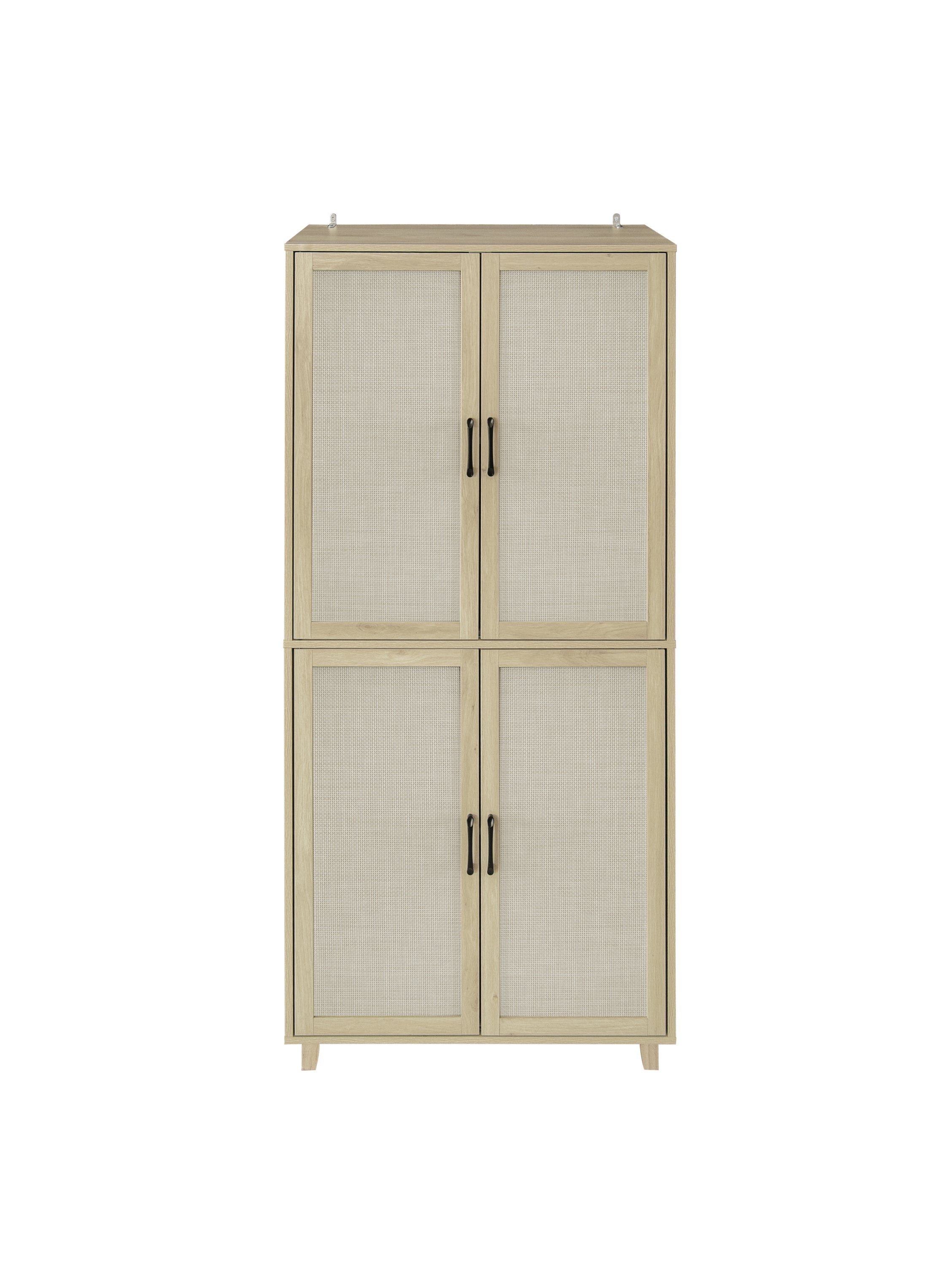 4 Door Cabinet, with 4 Adjustable Inner Shelves, Storage Cabinet