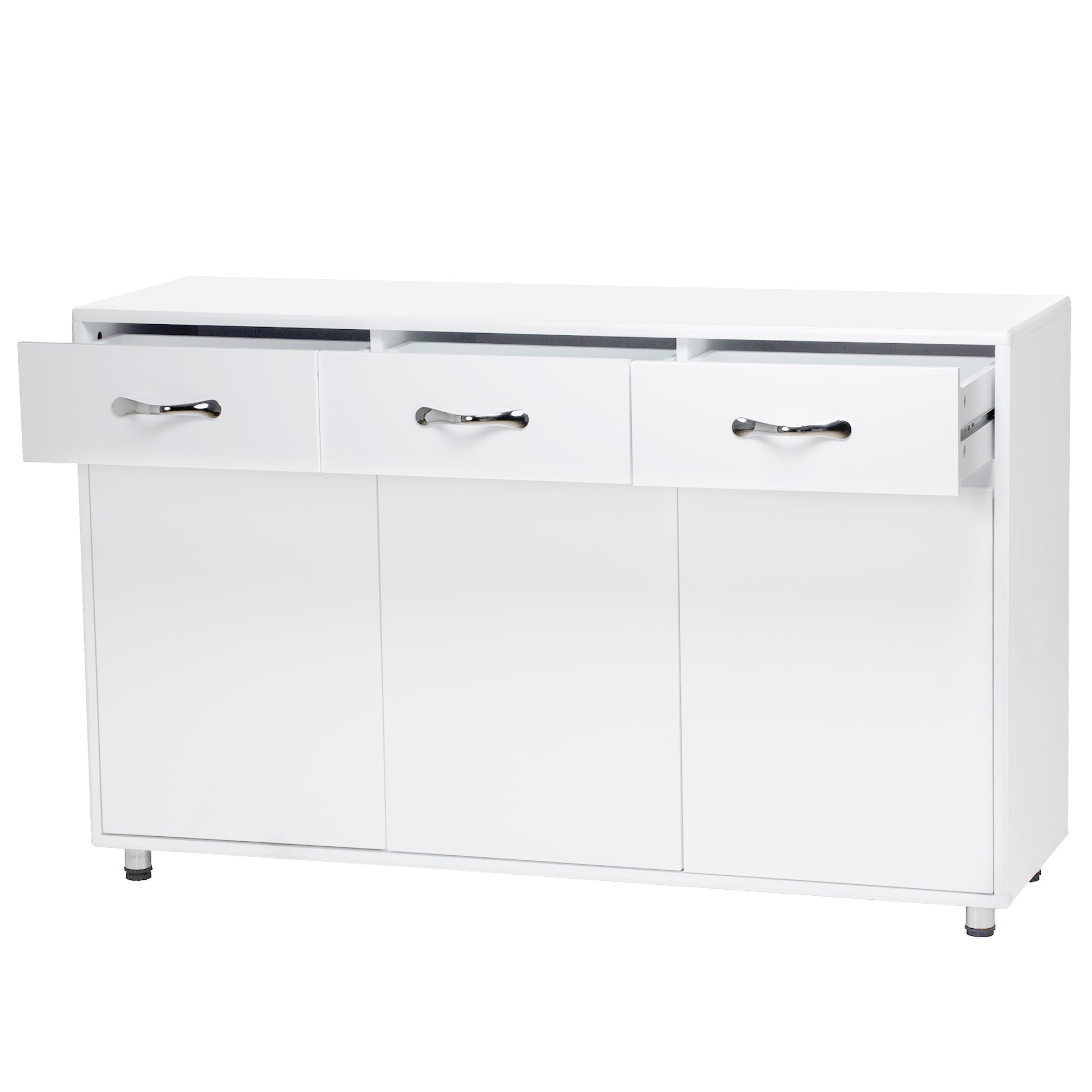 52.6" White Cabinet with Doors & Drawers for Storage - Minimalistic Design for All Your Room