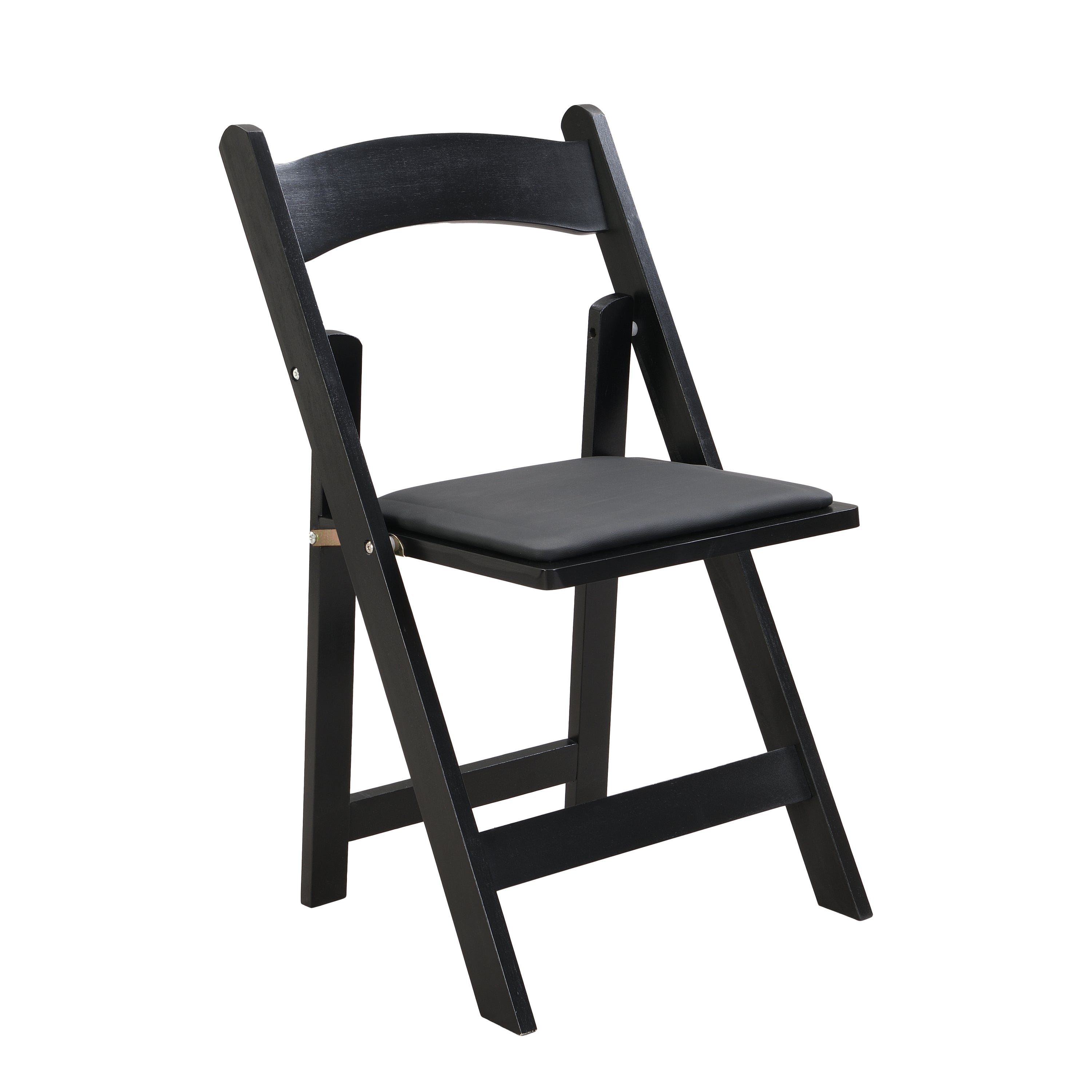 Upholstered folding  chair, space saving,,easy to carry, 4PCS,Black cushion/Black shelf,Dining room