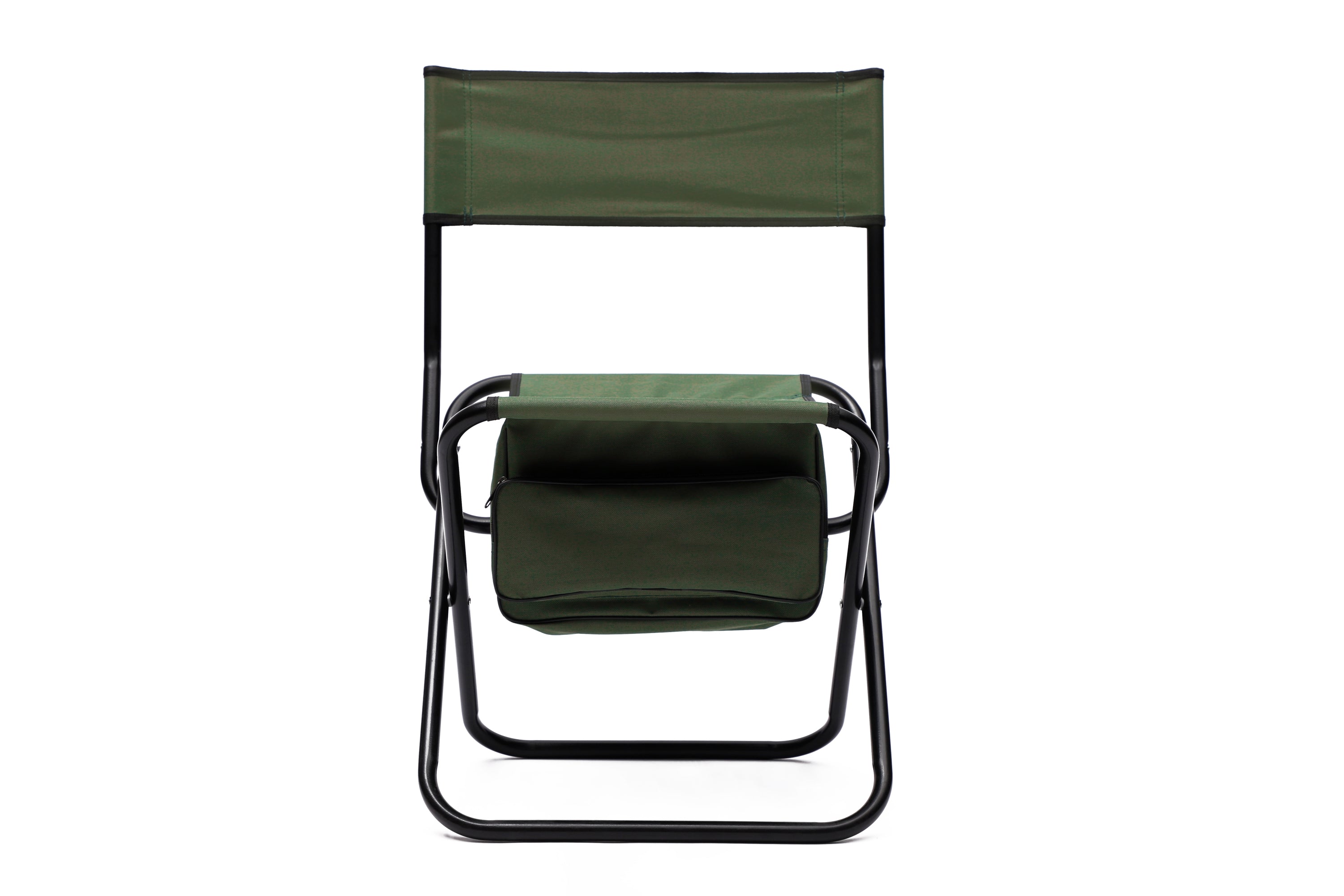 3-Piece Folding Table Chairs Set Patio Garden for Camping, BBQ & Backyard - Black/Green