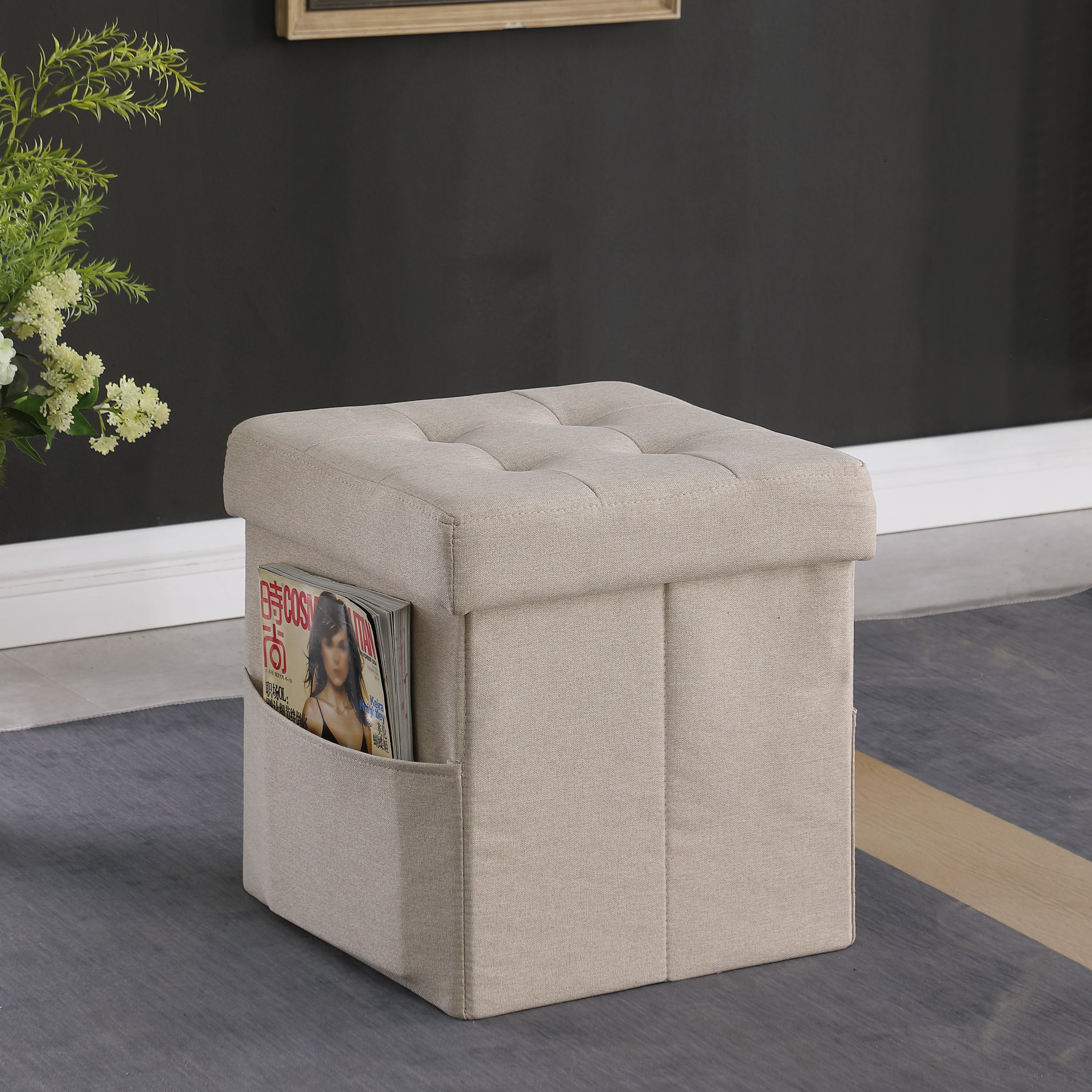 Ottoman Khaki with Storage