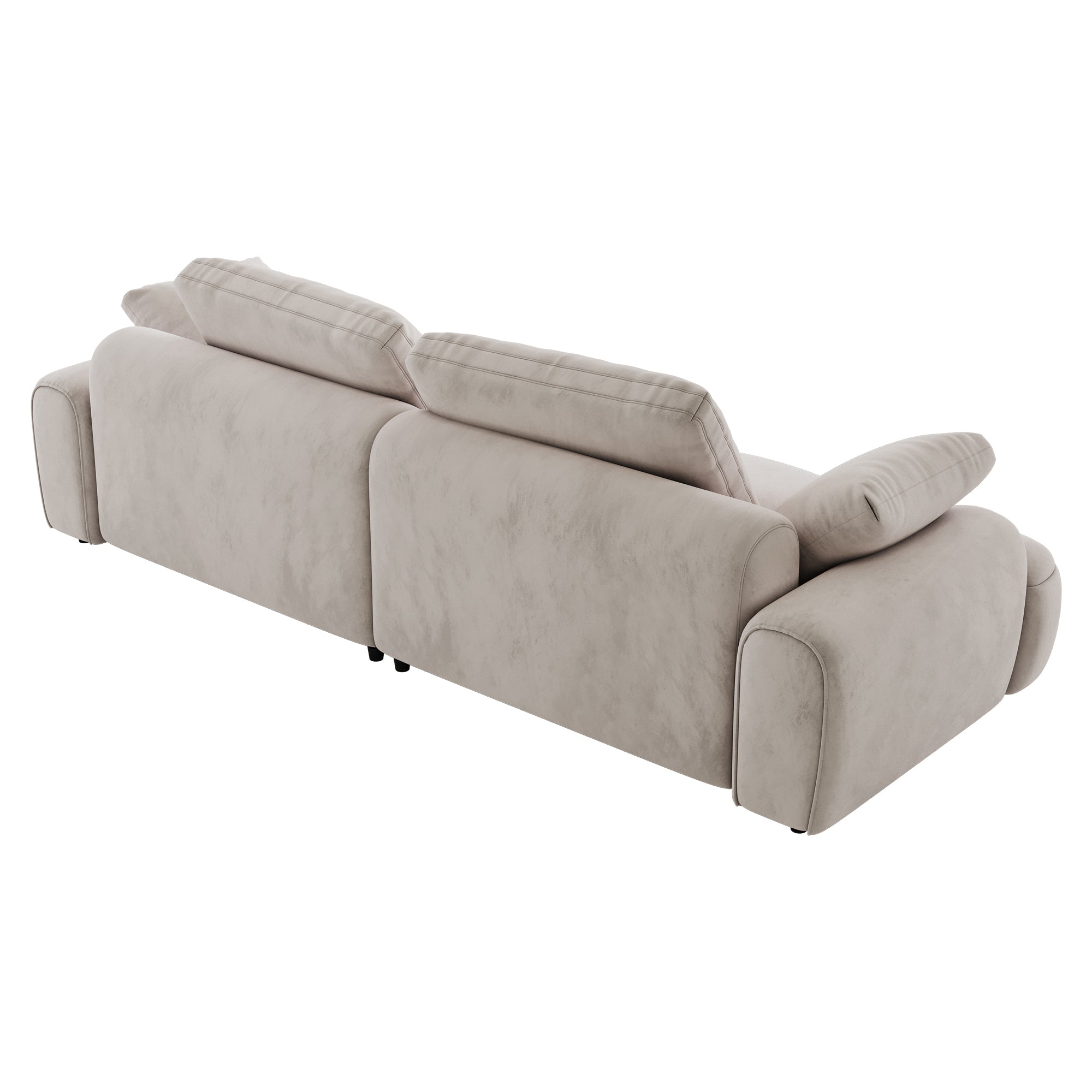 86.6″ Large size two Seat Sofa,Modern Upholstered,Light gray suede fabric