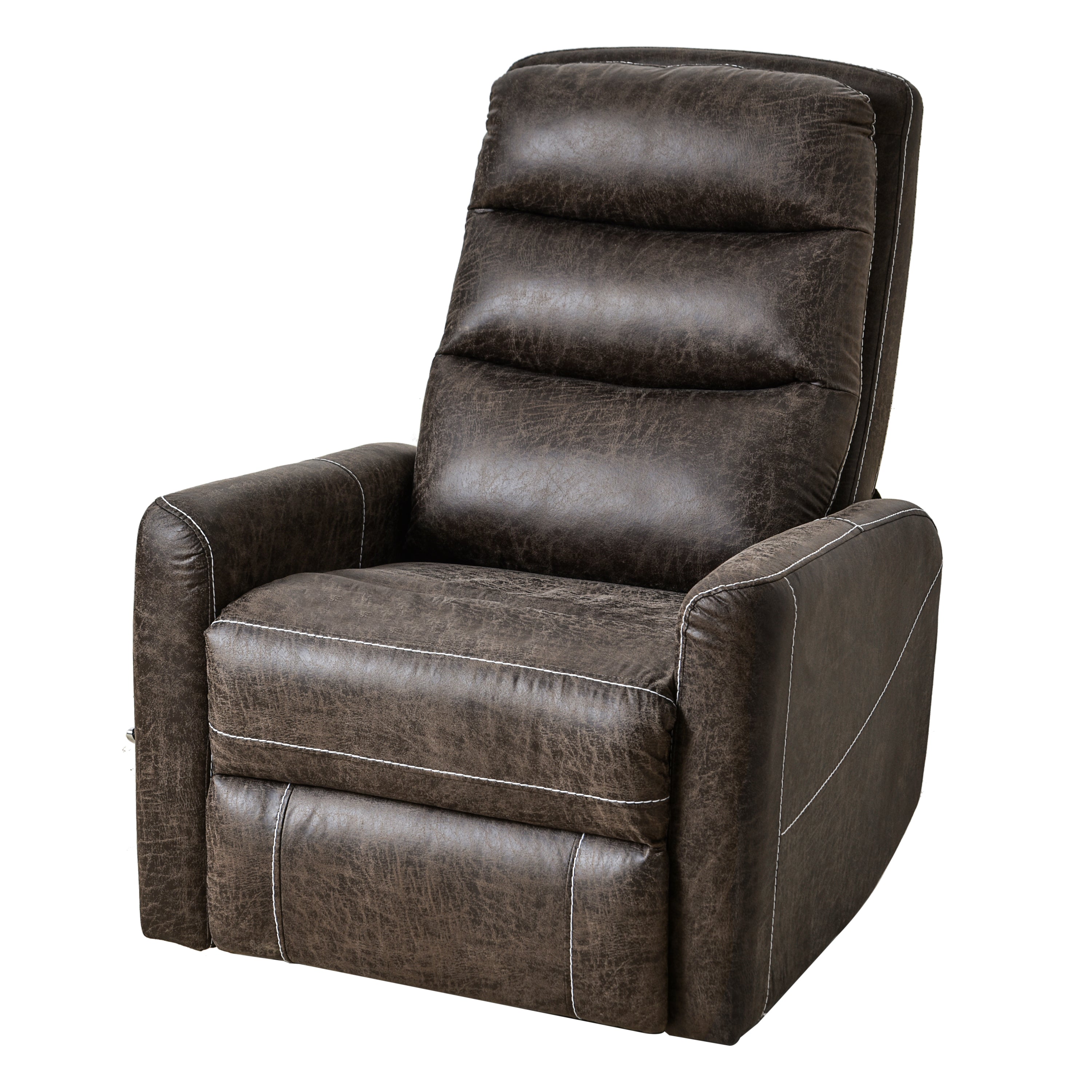 Swivel Rocker Recliner Chair, Manual Glider for Nursery – Brown