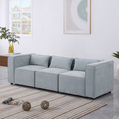 modular sofa Grayish blue  chenille fabric,  simple and grand, the seat and back is very soft. this is also a KNOCK DOWN sofa