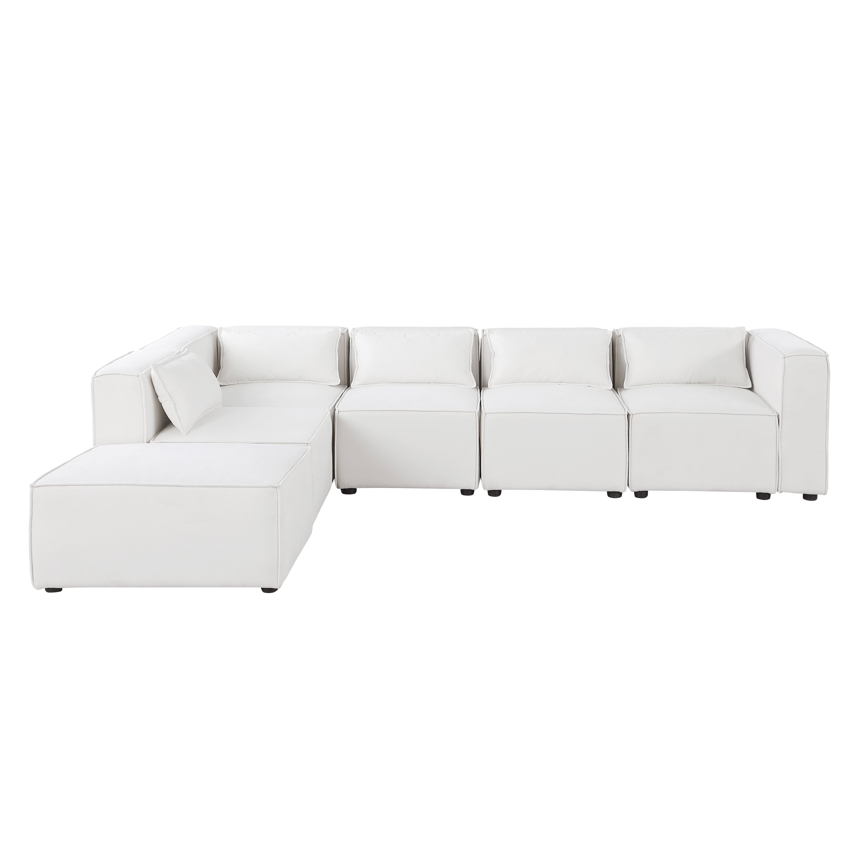 modular sofa BEIGE   chenille fabric,  simple and grand, the seat and back is very soft. this is also a KNOCK DOWN sofa