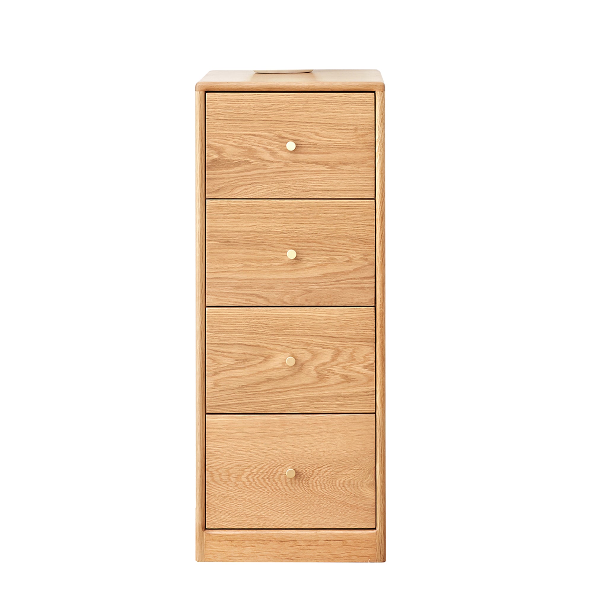 11.81" Solid Wood Storage Cabinet for Living Room - Free-Standing Corner Cabinets with Four Drawers