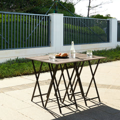 Set of 4 Folding TV Trays with Stand, Space-Saving Snack Table Set