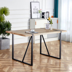 Rustic Industrial Rectangular Dining Table for 4-6 People - Perfect for Dining Rooms