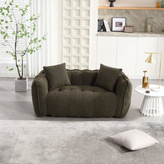 Soft beanbag chair with high resilience foam core for two people. The comfortable square recliner sofa is ideal for family members and friends engaged in games, reading, watching TV