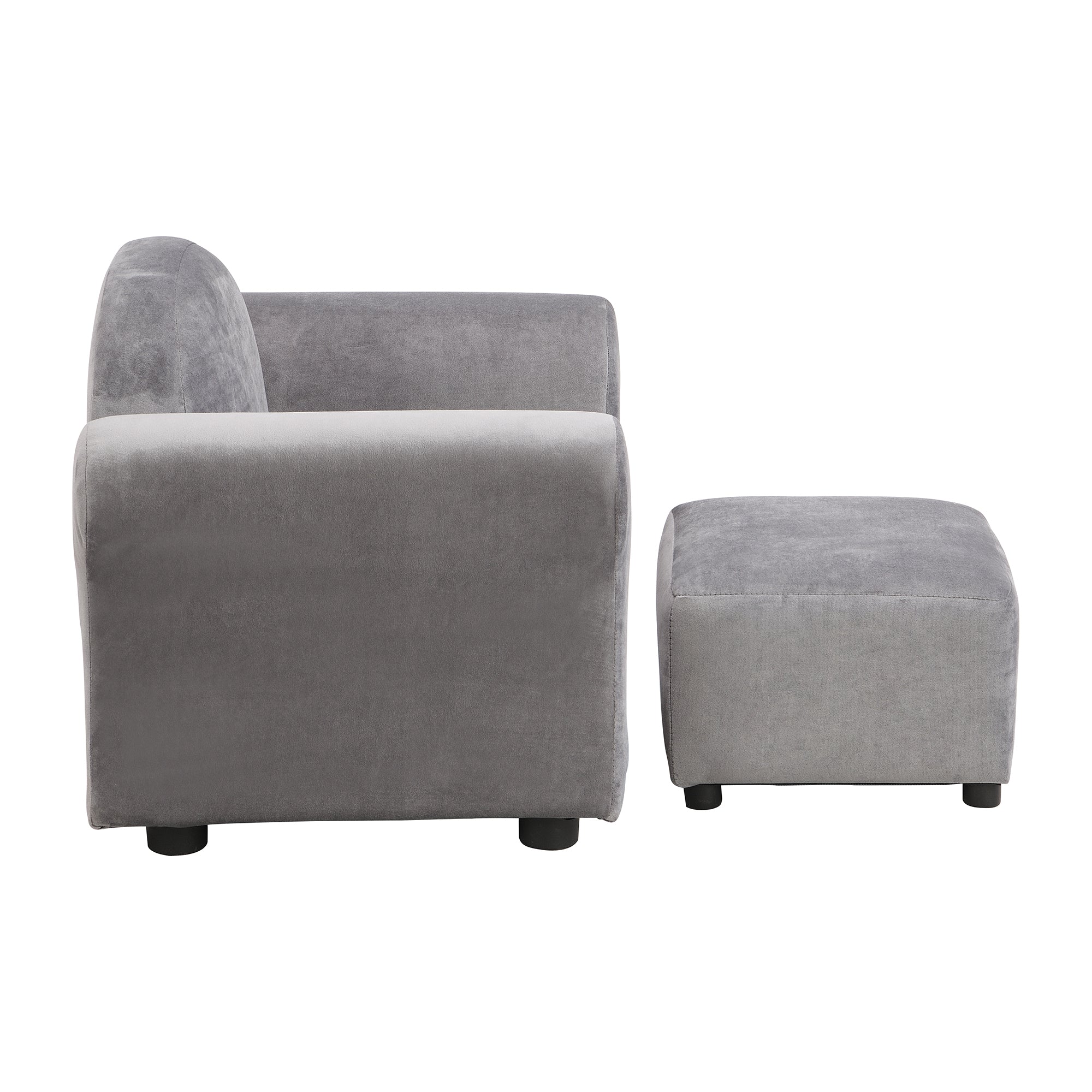 Kids  Chair, Kids Upholstered Couch with ottoman