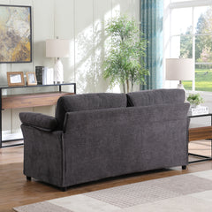 Dark Gray Loveseat Chenille Sofa for Living Room