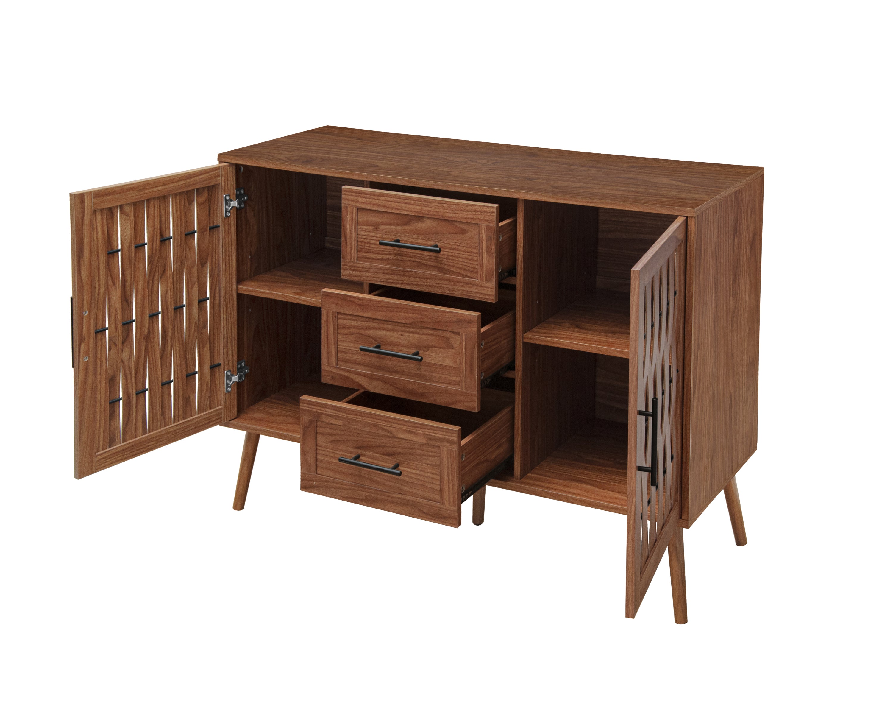 2 door 3 drawer cabinet, Accent Storage Cabinet, Suitable for Living Room, Bedroom, Dining Room, Study