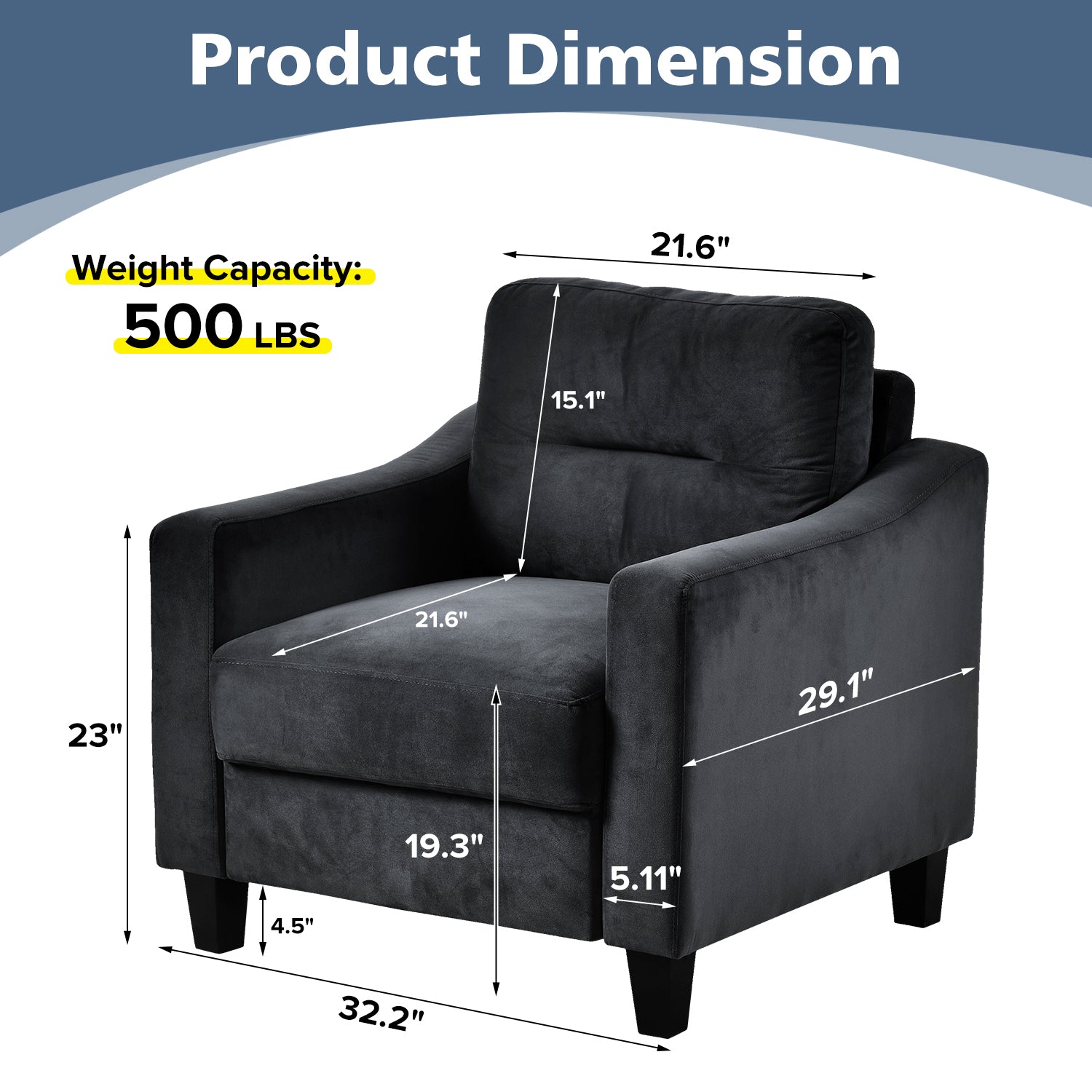 Comfortable Sectional Sofa for Living Room, Bedroom, Office