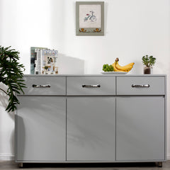 52.6" Gray Cabinet with Doors & Drawers for Storage - Minimalistic Design for All Your Room