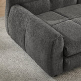 Luxury Dog Sofa Bed for Large & Extra Large Dogs – Elevated Pet Couch with Soft Linen Fabric, Modern Orthopedic Dog Bed, Dark Grey