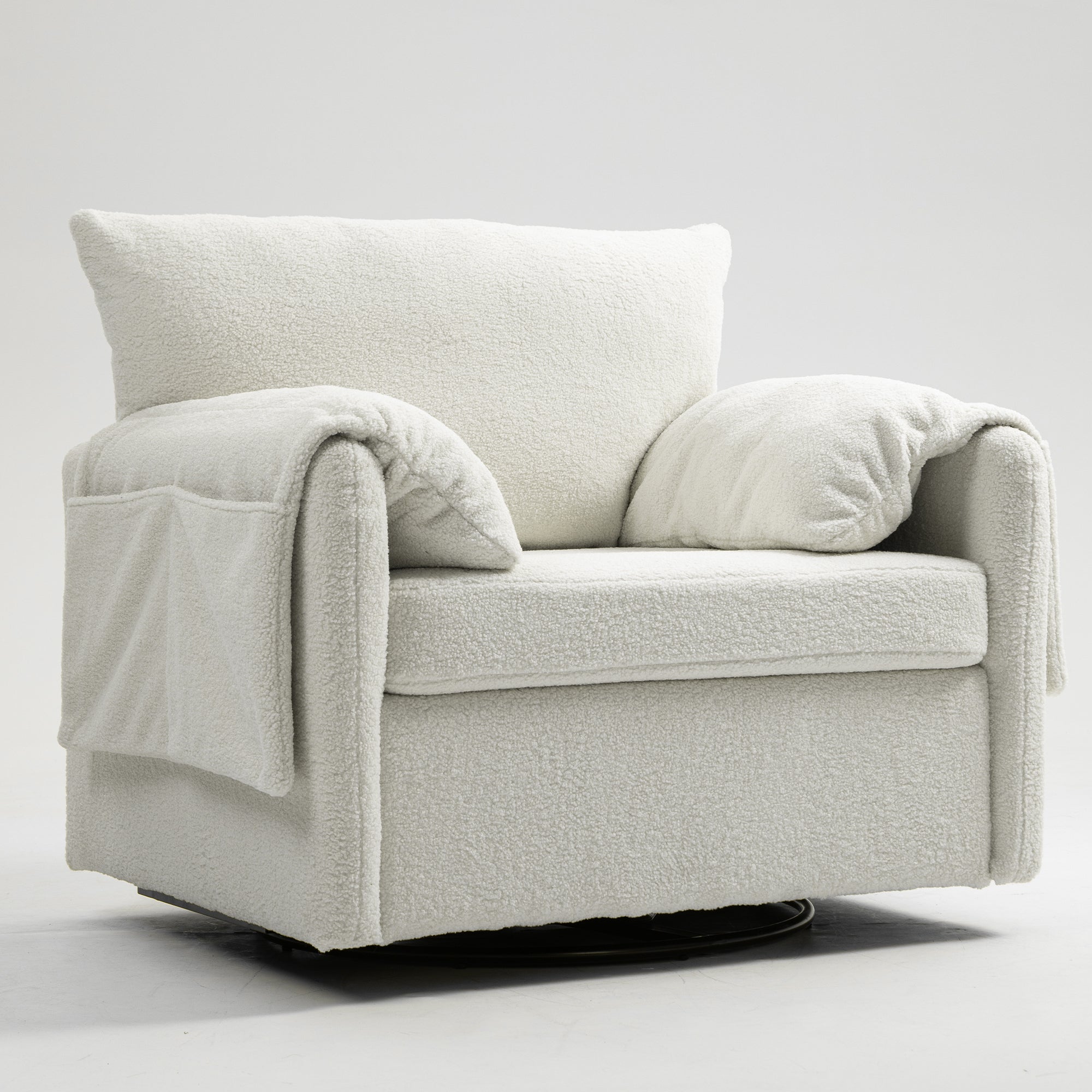 Oversized Swivel Armchair - Modern Swivel Accent Chair & Single Sofa Lounge,Comfortable Seating for Living Room & Bedroom