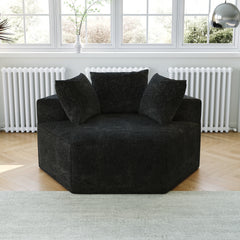 54''L Chenille Sponge single sofa,No Assembly Required,Fluffy Modern Sleeper Chair for Living room, Bedroom, Lounge and Projection Room