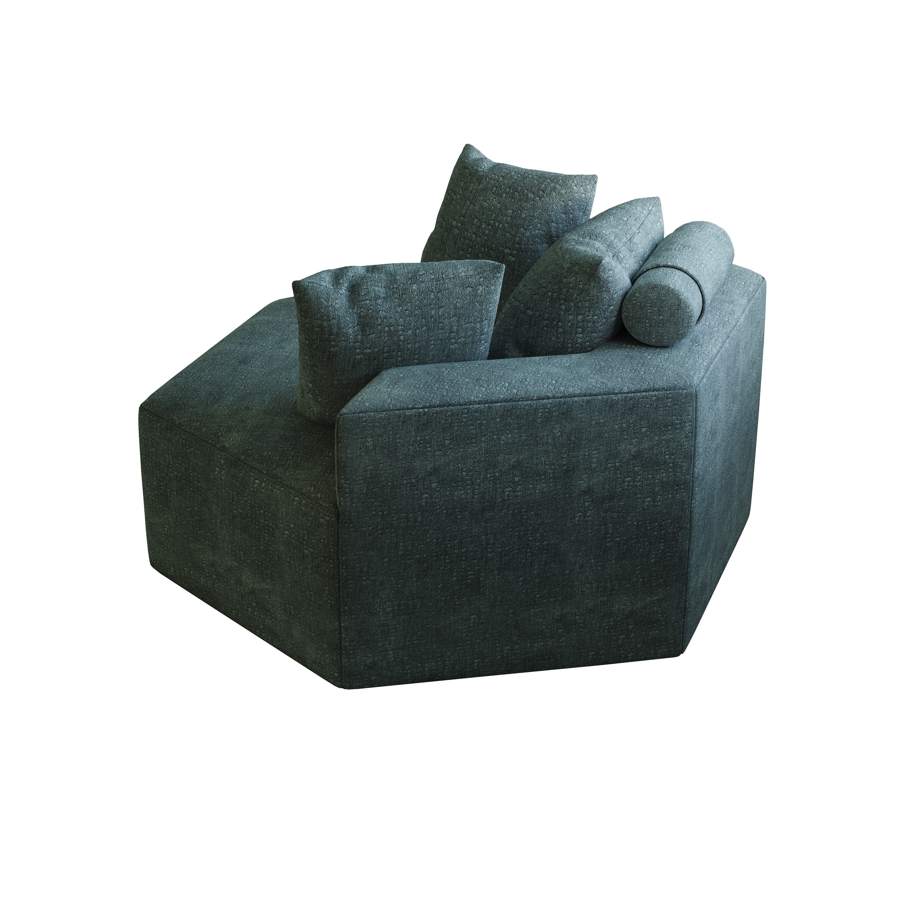 54''L Chenille Sponge single sofa,No Assembly Required,Fluffy Modern Sleeper Chair for Living room, Bedroom, Lounge and Projection Room