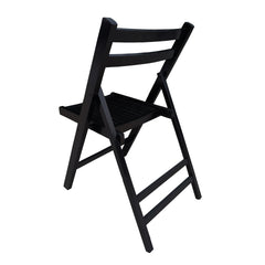 Furniture Slatted Wood Folding Special Event Chair - black, Set of 4, FOLDING CHAIR, FOLDABLE STYLE