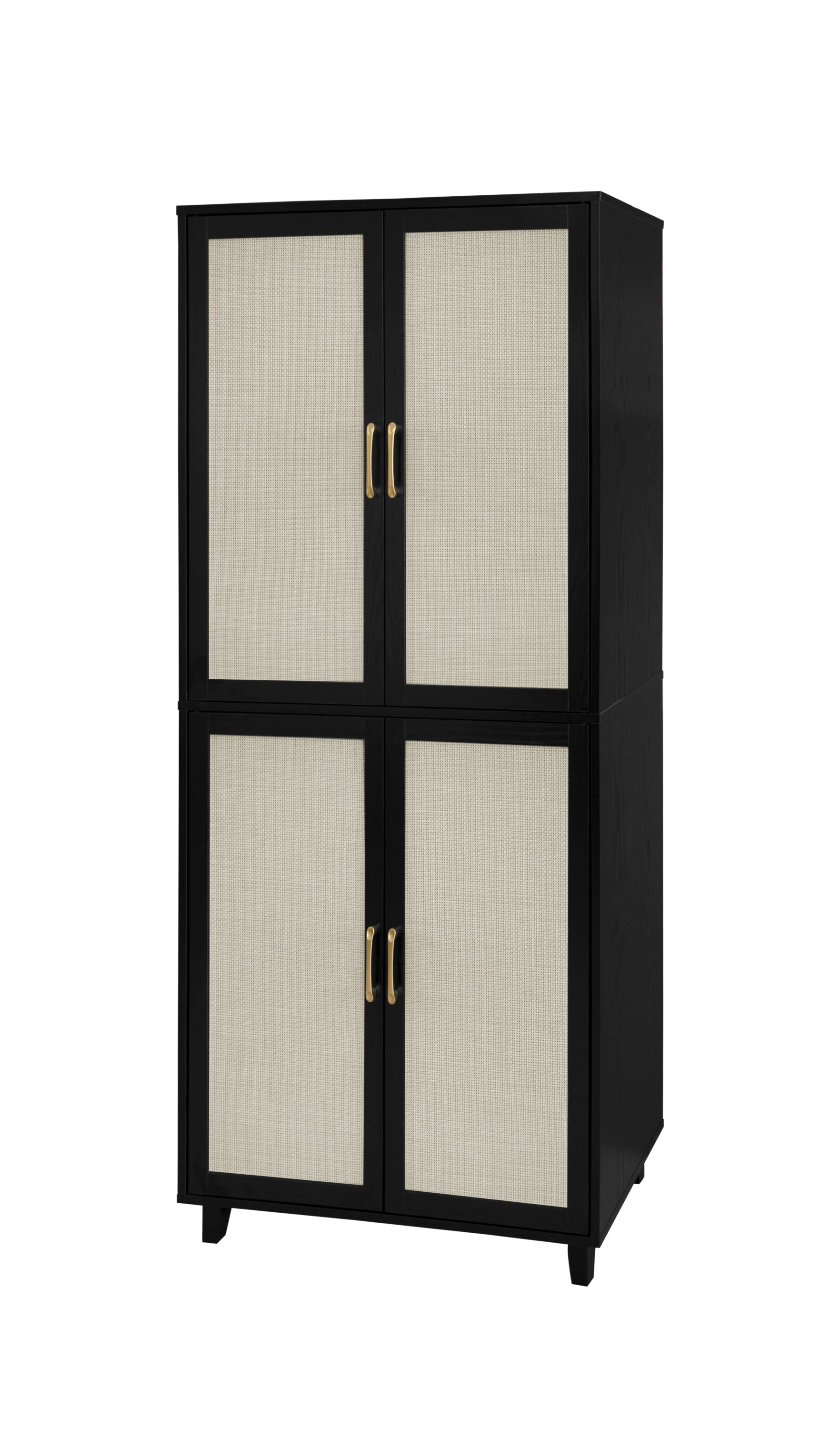 4 Door Cabinet, with 4 Adjustable Inner Shelves, Storage Cabinet